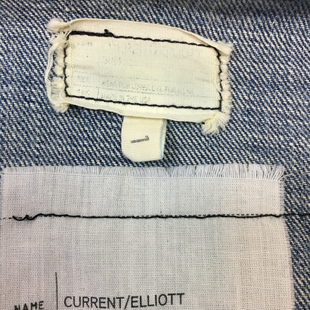Current Elliott The Snap Jean Jacket Distressed - Picture 8 of 8